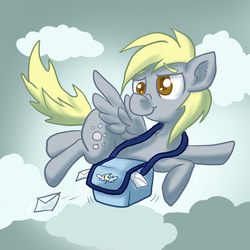 Size: 600x600 | Tagged: safe, artist:shapeshiftersoarin, derpy hooves, soarin', pegasus, pony, g4, female, inanimate tf, mare, solo