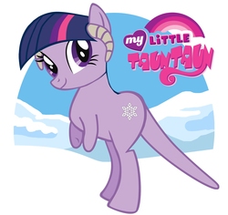 Size: 2500x2362 | Tagged: safe, artist:hansagan, edit, twilight sparkle, tauntaun, g4, alternate cutie mark, female, high res, logo, logo edit, my little x, robot chicken, solo, species swap, star wars