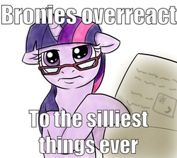 Size: 631x564 | Tagged: safe, twilight sparkle, g4, brony, female, glasses, image macro, meme, solo, truth