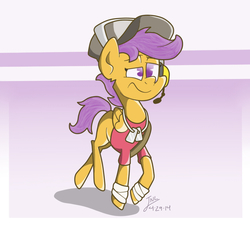 Size: 870x787 | Tagged: safe, artist:trace-101, scootaloo, g4, crossover, female, scout (tf2), scoutaloo, solo, team fortress 2