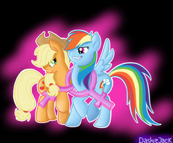 Size: 979x816 | Tagged: safe, artist:dashiejackds, applejack, rainbow dash, g4, female, lesbian, ship:appledash, shipping