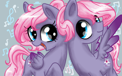 Size: 4800x3000 | Tagged: safe, artist:ebonytails, starsong, pegasus, pony, g3, duo, rule 63, self ponidox, solo, suntune