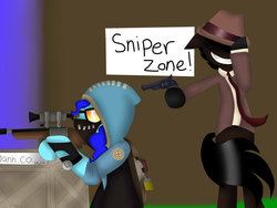 Size: 1024x768 | Tagged: safe, oc, oc only, pony, sniper, sniper (tf2), spy, spy (tf2), team fortress 2