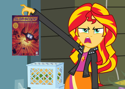 Size: 1016x720 | Tagged: safe, sunset shimmer, equestria girls, g4, my little pony equestria girls, exploitable meme, female, gamer, meme, mtv, op is a duck, slamscape, solo, sunset is disgusted