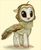 Size: 1352x1641 | Tagged: dead source, safe, artist:dirlcutto, oc, oc only, oc:betty owl, barn owl, original species, owl, owl pony, simple background, solo, yellow background