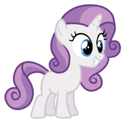Size: 651x641 | Tagged: safe, artist:unoriginai, oc, oc only, pony, unicorn, female, filly, goddamnit unoriginai, magical lesbian spawn, offspring, parent:rarity, parent:sweetie belle, parents:raribelle, product of incest, simple background, solo, white background