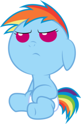 Size: 6000x9166 | Tagged: dead source, safe, artist:bobsicle0, rainbow dash, pony, g4, absurd resolution, baby, baby pony, diaper, female, filly, filly rainbow dash, foal, simple background, solo, transparent background, vector, wingless, younger