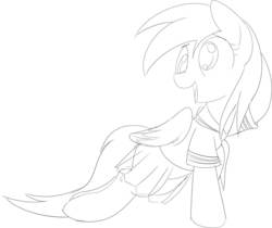 Size: 1280x1077 | Tagged: safe, artist:mcsadat, derpy hooves, pegasus, pony, g4, clothes, female, grayscale, mare, monochrome, school uniform, schoolgirl, solo