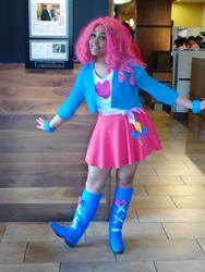Size: 720x960 | Tagged: safe, pinkie pie, human, equestria girls, g4, clothes, cosplay, costume, equestria girls outfit, irl, irl human, megacon, megacon 2014, outfit, photo, solo