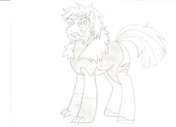 Size: 2328x1690 | Tagged: safe, artist:jmkplover, pony, marvel, ponified, sabretooth, solo, traditional art, x-men