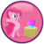 Size: 400x400 | Tagged: safe, artist:cardi-ology, pinkie pie, g4, button, female, solo