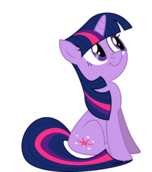 Size: 3000x3399 | Tagged: safe, artist:eagle1division, twilight sparkle, pony, unicorn, g4, :t, adorable face, cute, female, high res, looking up, mare, simple background, sitting, smiling, solo, transparent background, twiabetes, unicorn twilight, vector