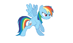 Size: 567x334 | Tagged: safe, artist:pablossb, rainbow dash, fighting is magic, g4, animated, female, solo