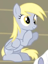 Size: 154x204 | Tagged: safe, screencap, derpy hooves, pegasus, pony, g4, leap of faith, animated, clapping, cute, derpabetes, female, mare, solo