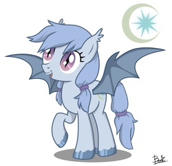 Size: 2068x2000 | Tagged: safe, artist:benkomilk, oc, oc only, oc:night frost, bat pony, pony, cute, high res, pigtails, simple background, solo, unshorn fetlocks, vector, white background