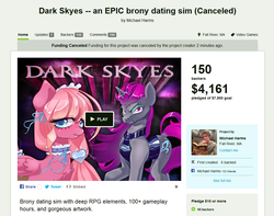 Size: 1071x842 | Tagged: safe, oc, oc only, cancelled, dark skyes, drama, duo, epic fail, kickstarter, scam, screenshots