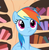 Size: 790x810 | Tagged: safe, screencap, rainbow dash, pony, g4, testing testing 1-2-3, cute, female, solo