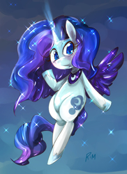 Size: 800x1101 | Tagged: safe, artist:girlieginger, princess luna, rarity, g4, testing testing 1-2-3, clothes, costume, female, lunarity, solo, voice actor joke