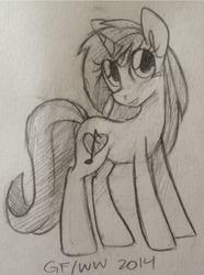 Size: 823x1108 | Tagged: safe, artist:wonderwaifu, oc, oc only, pony, unicorn, grayscale, monochrome, solo, traditional art