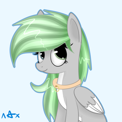 Size: 5000x5000 | Tagged: safe, artist:axioma_dice, oc, oc only, pegasus, pony, absurd resolution, collar, solo