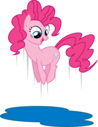 Size: 3868x5000 | Tagged: safe, artist:ex-machinart, pinkie pie, earth pony, pony, g4, absurd resolution, female, jumping, portal (valve), portal 2, simple background, solo, transparent background