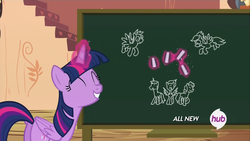 Size: 1920x1080 | Tagged: safe, screencap, twilight sparkle, alicorn, pony, g4, testing testing 1-2-3, female, hub logo, magic, mare, solo, twilight sparkle (alicorn)