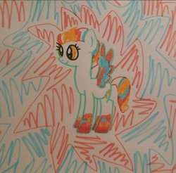 Size: 609x599 | Tagged: safe, artist:berrypunchrules, lightning dust, pegasus, pony, g4, female, rainbow power, rainbow power-ified, solo