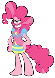 Size: 533x748 | Tagged: safe, artist:sketchbookoap, pinkie pie, g4, female, solo, species swap, the neverhood