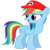 Size: 420x420 | Tagged: safe, rainbow dash, g4, female, hat, male, mario, solo, super mario