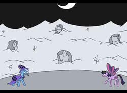 Size: 490x360 | Tagged: safe, artist:kyonsylar, trixie, twilight sparkle, pony pov series, g4, alex warlorn, fanfic, reharmonized ponies