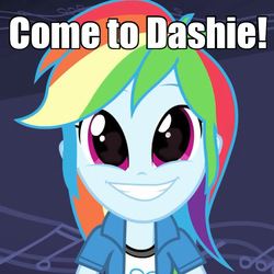 Size: 718x717 | Tagged: safe, edit, edited screencap, screencap, rainbow dash, equestria girls, g4, guitar centered, my little pony equestria girls: rainbow rocks, aphex twin, beavis and butthead, butthead, caption, come to daddy, eyes, female, image macro, meme, reflection, solo