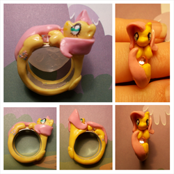 Size: 1024x1024 | Tagged: safe, artist:silk-locket, fluttershy, g4, female, photo, ring, solo