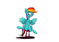 Size: 1400x1000 | Tagged: safe, artist:senx, rainbow dash, g4, my little pony: friendship is magic, testing testing 1-2-3, female, solo, stool, stooldash