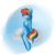 Size: 846x849 | Tagged: safe, artist:crusaderakakana, rainbow dash, semi-anthro, g4, female, solo