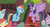 Size: 1251x680 | Tagged: safe, screencap, rainbow dash, twilight sparkle, alicorn, pony, g4, my little pony: friendship is magic, testing testing 1-2-3, female, hub logo, mare, meme, twilight sparkle (alicorn), youtube caption