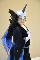 Size: 2848x4288 | Tagged: safe, artist:windfox14, nightmare moon, human, g4, cosplay, irl, irl human, photo, solo
