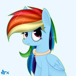 Size: 5000x5000 | Tagged: safe, artist:axioma_dice, rainbow dash, g4, absurd resolution, female, portrait, redraw, solo