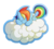 Size: 1004x897 | Tagged: safe, alternate version, artist:sound-resonance, rainbow dash, pegasus, pony, g4, cloud, female, on a cloud, simple background, sleeping, sleeping on a cloud, solo, transparent background