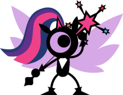 Size: 1016x786 | Tagged: safe, artist:igelfullmetal, twilight sparkle, alicorn, pony, g4, crossover, elements of harmony, female, mahopon, mare, patapon, staff, twilight sparkle (alicorn), weapon, wings