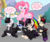 Size: 2400x2020 | Tagged: safe, artist:blackbewhite2k7, pinkie pie, g4, chubby, crossover, firkle smith, goth, henrietta biggle, high res, michael (south park), pete thelman, ponified, rainbow, saturated, smile smile smile, south park, south park: the stick of truth