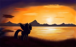 Size: 1280x800 | Tagged: safe, artist:bronyneightoz, twilight sparkle, alicorn, pony, g4, female, mare, scenery, solo, twilight sparkle (alicorn)