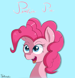 Size: 1621x1698 | Tagged: safe, artist:spenws, pinkie pie, g4, bust, female, portrait, smiling, solo