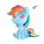 Size: 2100x2100 | Tagged: safe, artist:kyodashiro, rainbow dash, pegasus, pony, g4, baby, baby pony, crying, female, filly, filly rainbow dash, foal, high res, sad, signature, simple background, solo, transparent background, underhoof, younger