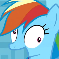 Size: 668x668 | Tagged: safe, artist:lil miss jay, rainbow dash, g4, :v, derp, female, solo, wat