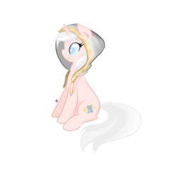 Size: 1024x1061 | Tagged: safe, artist:elimicho, oc, oc only, pony, unicorn, cowl, cute, hood, simple background, sitting, smiling, solo, transparent background, vector, warcraft