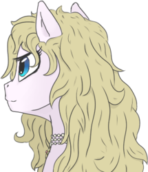 Size: 345x401 | Tagged: safe, artist:whatthescoots, pony, battletech, federated commonwealth, jewelry, lyran commonwealth, melissa arthur steiner, necklace, ponified, portrait, solo