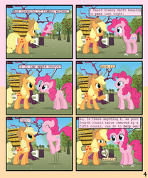 Size: 900x1080 | Tagged: safe, artist:lister-of-smeg, applejack, pinkie pie, comic:zap-o-lantern, g4, comic, trash