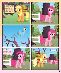 Size: 900x1080 | Tagged: safe, artist:lister-of-smeg, applejack, pinkie pie, rainbow dash, comic:zap-o-lantern, g4, comic