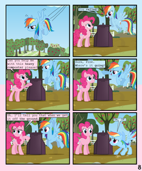 Size: 900x1080 | Tagged: safe, artist:lister-of-smeg, pinkie pie, rainbow dash, comic:zap-o-lantern, g4, comic