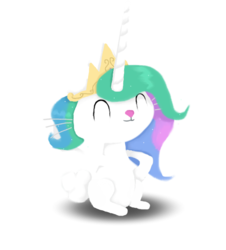 Size: 559x617 | Tagged: safe, artist:novabytes, angel bunny, princess celestia, g4, testing testing 1-2-3, angelestia, female, simple background, solo, transparent background